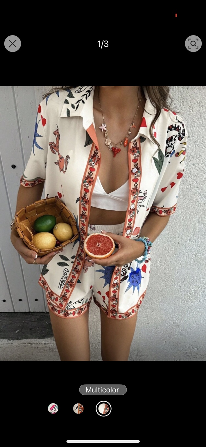 Conjunto con camisa estampada