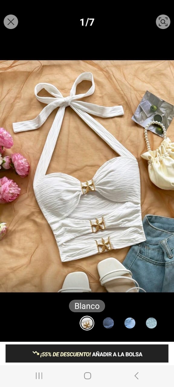 Top strapless con aplique de estrella dorado