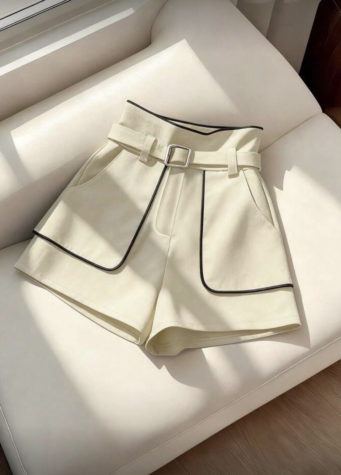 Short de vestir con cinto
