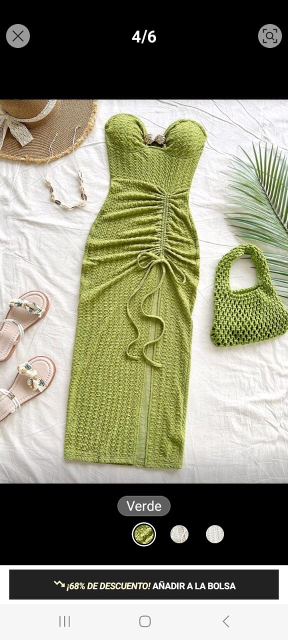 Vestido largo strapless